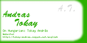 andras tokay business card